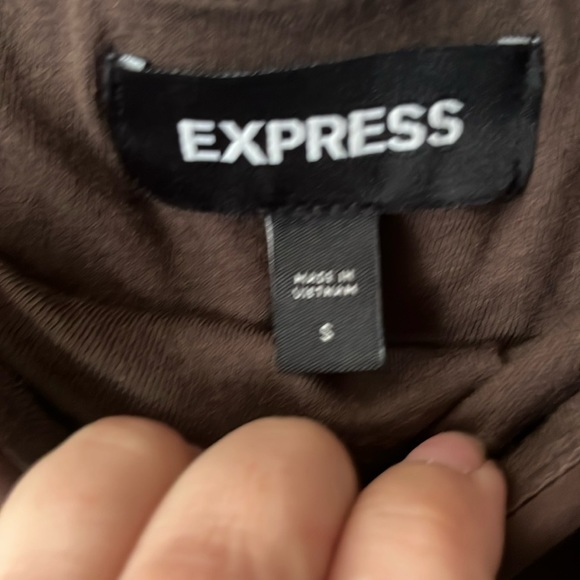 Express Stretch Ruched Mini Skirt in Brown, Women’s Size Small - Picture 3 of 4